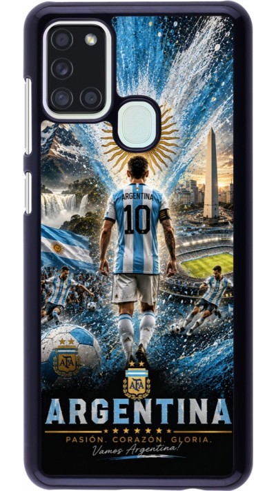 Coque Samsung Galaxy A21s - Football Argentine splash 2026