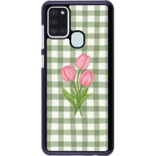 Samsung Galaxy A21s Case Hülle - Green vichy tulips Spring 2026