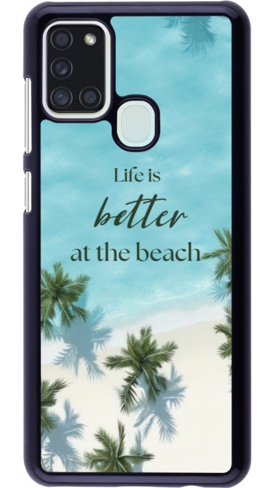 Samsung Galaxy A21s Case Hülle - Summer 2025 Life is better at the beach