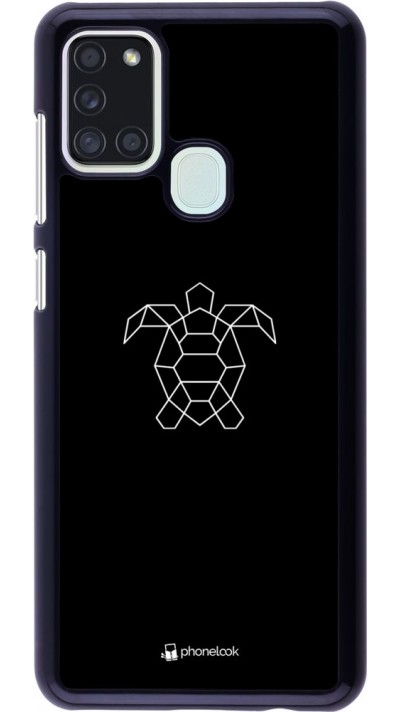 Coque Samsung Galaxy A21s - Turtles lines on black Coque Samsung Galaxy A21s - Turtles lines on black