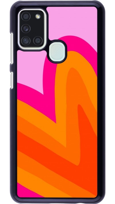 Samsung Galaxy A21s Case Hülle - Valentine 2024 heart gradient