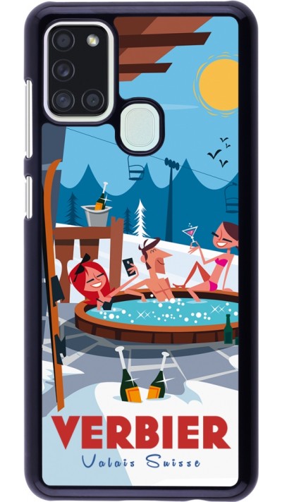 Samsung Galaxy A21s Case Hülle - Verbier Mountain Jacuzzi