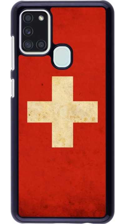 Coque Samsung Galaxy A21s - Vintage Flag SWISS Coque Samsung Galaxy A21s - Vintage Flag SWISS