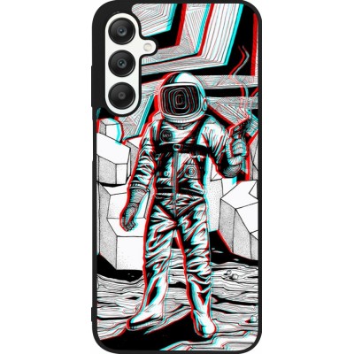Samsung Galaxy A25 Case Hülle - Silikon schwarz Anaglyph Astronaut