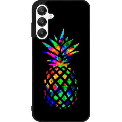 Samsung Galaxy A25 Case Hülle - Silikon schwarz Ananas Multi-colors