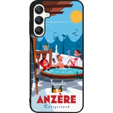Coque Samsung Galaxy A25 - Silicone rigide noir Anzère Mountain Jacuzzi