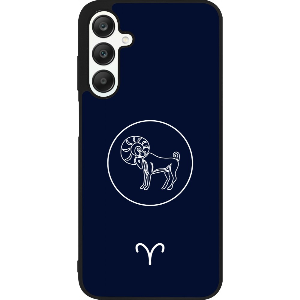 Coque Samsung Galaxy A25 - Silicone rigide noir Astrologie Bélier