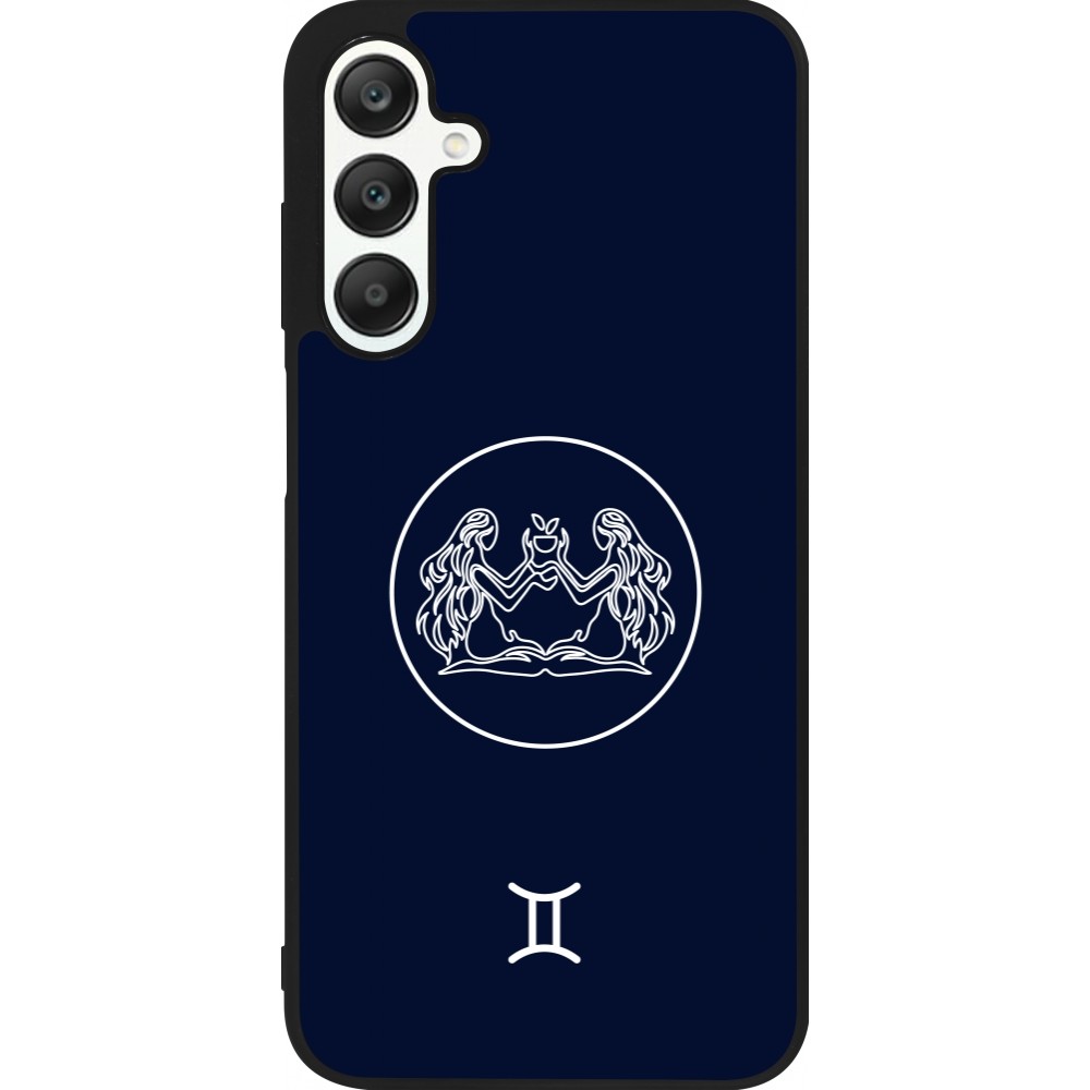 Coque Samsung Galaxy A25 - Silicone rigide noir Astrologie Gémeaux