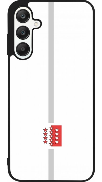 Samsung Galaxy A25 Case Hülle - Silikon schwarz Kanton VS weiss