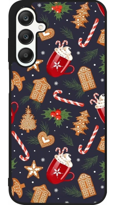 Coque Samsung Galaxy A25 - Silicone rigide noir Christmas 25 Pattern Gingerbread House