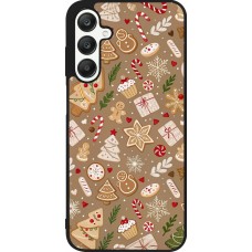 Samsung Galaxy A25 Case Hülle - Silikon schwarz Christmas 25 Pattern Ginger Cookie