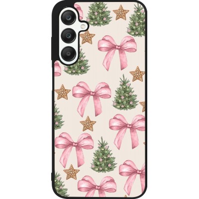 Samsung Galaxy A25 Case Hülle - Silikon schwarz Christmas 25 Vintage Ribbons