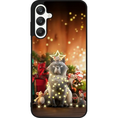 Samsung Galaxy A25 Case Hülle - Silikon schwarz Christmas 25 Xmas Cat