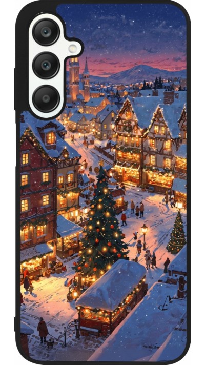 Coque Samsung Galaxy A25 - Silicone rigide noir Christmas 25 Xmas Village