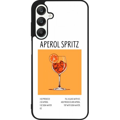 Samsung Galaxy A25 Case Hülle - Silikon schwarz Cocktail Rezept Aperol Spritz