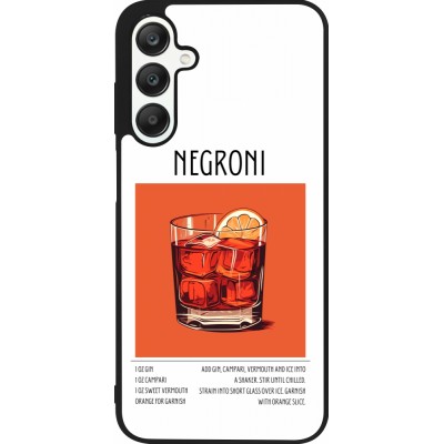 Samsung Galaxy A25 Case Hülle - Silikon schwarz Cocktail Rezept Negroni