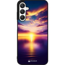 Samsung Galaxy A25 Case Hülle - Silikon schwarz Sonnenuntergang gelb violett