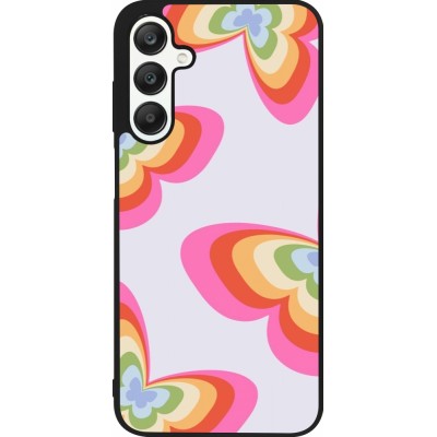 Samsung Galaxy A25 Case Hülle - Silikon schwarz Easter 2024 rainbow butterflies