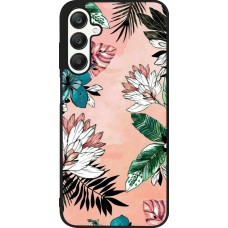 Samsung Galaxy A25 Case Hülle - Silikon schwarz Flowers Artprint