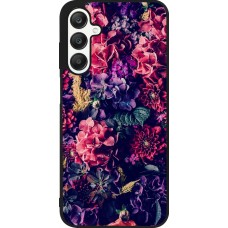 Samsung Galaxy A25 Case Hülle - Silikon schwarz Flowers Dark