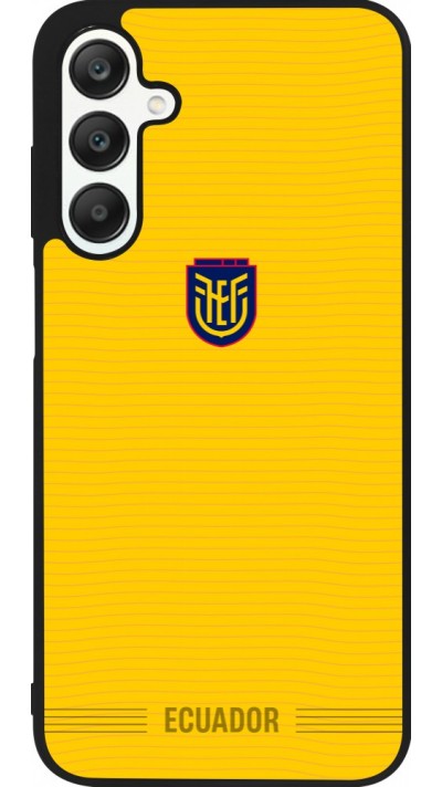Coque Samsung Galaxy A25 - Silicone rigide noir Maillot de football E?quateur 2026 personnalisable