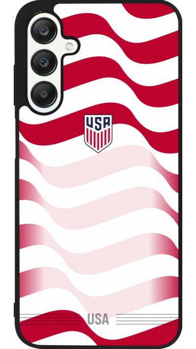 Coque Samsung Galaxy A25 - Silicone rigide noir Maillot de football États-Unis 2026 personnalisable