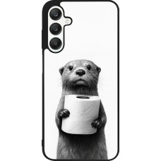 Samsung Galaxy A25 Case Hülle - Silikon schwarz Otter Toilettenpapier