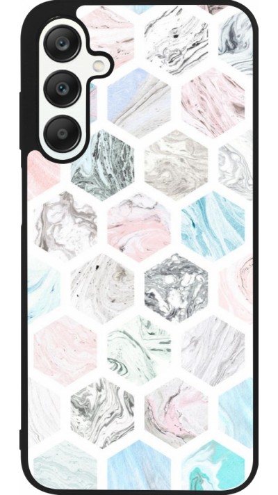 Samsung Galaxy A25 Case Hülle - Silikon schwarz Marble Everything