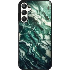 Samsung Galaxy A25 Case Hülle - Silikon schwarz Majestätischer grüner Marmor