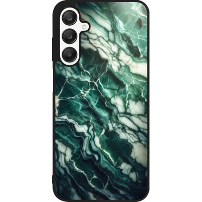 Samsung Galaxy A25 Case Hülle - Silikon schwarz Majestätischer grüner Marmor