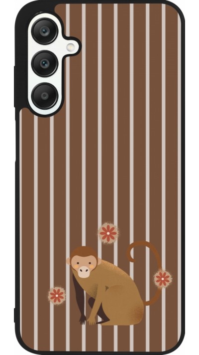 Samsung Galaxy A25 Case Hülle - Silikon schwarz Monkey with stripes