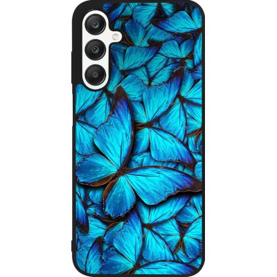 Samsung Galaxy A25 Case Hülle - Silikon schwarz Papillon bleu