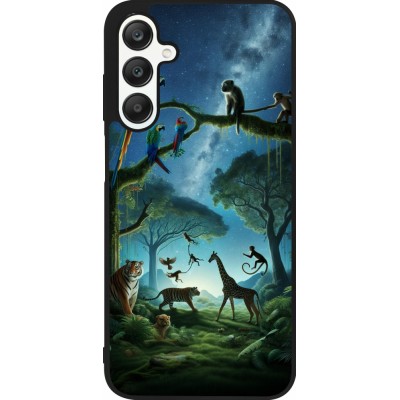 Samsung Galaxy A25 Case Hülle - Silikon schwarz Paradies der exotischen Tiere