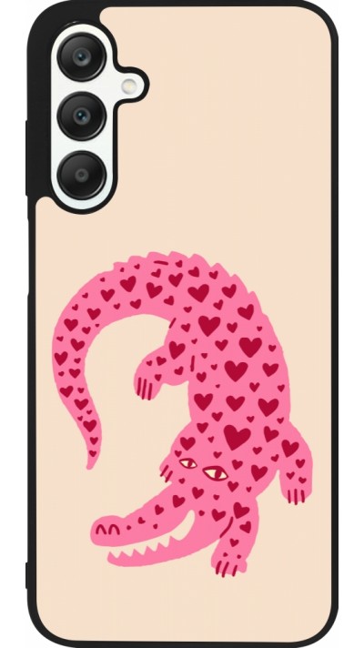 Samsung Galaxy A25 Case Hülle - Silikon schwarz Pink crocodile 2026