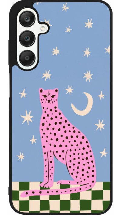 Samsung Galaxy A25 Case Hülle - Silikon schwarz Pink leopard with stars 2026