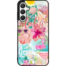 Samsung Galaxy A25 Case Hülle - Silikon schwarz Preppy Collage Aloha