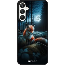Samsung Galaxy A25 Case Hülle - Silikon schwarz Fuchs Mond Wald