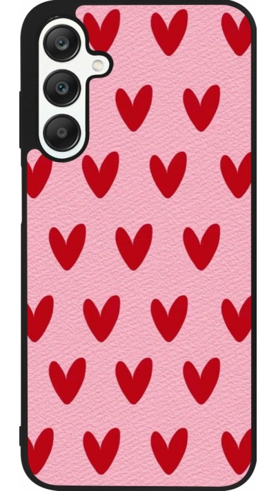 Samsung Galaxy A25 Case Hülle - Silikon schwarz Saint Valentines Day 26 Pattern heart