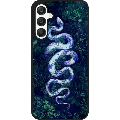 Samsung Galaxy A25 Case Hülle - Silikon schwarz Snake Blue Anaconda