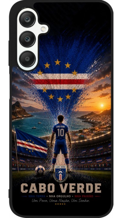 Coque Samsung Galaxy A25 - Silicone rigide noir Football Cap-Vert splash 2026