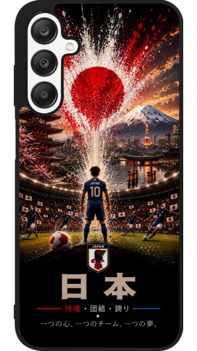 Coque Samsung Galaxy A25 - Silicone rigide noir Football Japon splash 2026