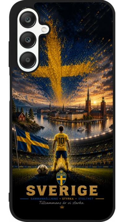 Coque Samsung Galaxy A25 - Silicone rigide noir Football Suède splash 2026