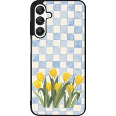 Samsung Galaxy A25 Case Hülle - Silikon schwarz Blue vichy tulips Spring 2026