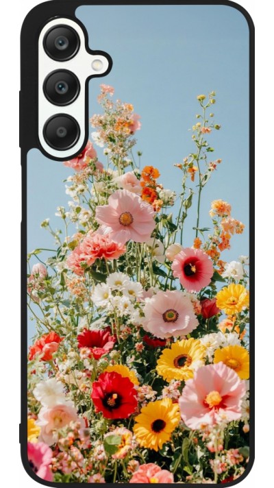 Samsung Galaxy A25 Case Hülle - Silikon schwarz Spring flowers Spring 2026