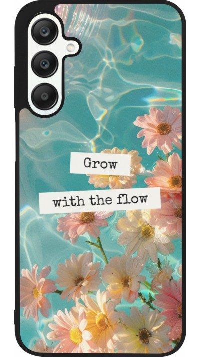 Samsung Galaxy A25 Case Hülle - Silikon schwarz Summer 2025 Grow with the flow