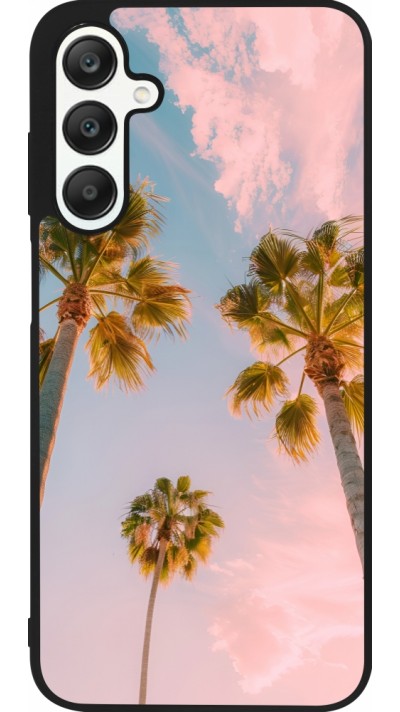 Samsung Galaxy A25 Case Hülle - Silikon schwarz Summer 2025 Palmiers