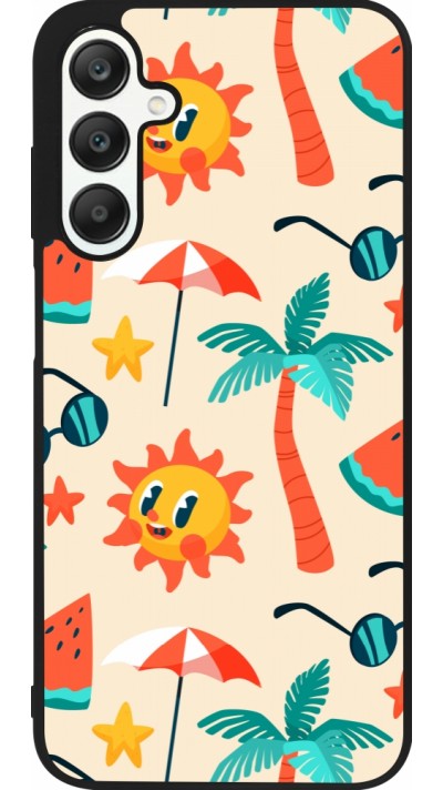 Samsung Galaxy A25 Case Hülle - Silikon schwarz Summer 2025 Pattern soleil