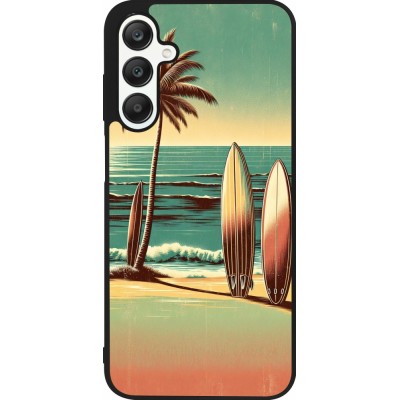 Samsung Galaxy A25 Case Hülle - Silikon schwarz Surf Paradise