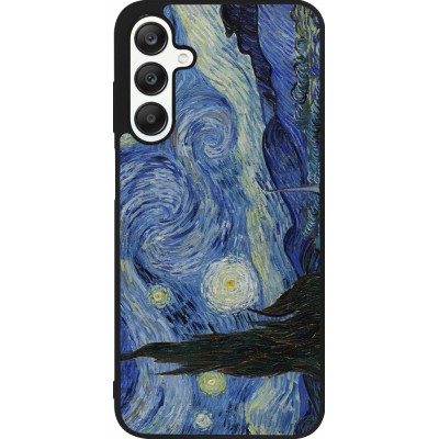 Samsung Galaxy A25 Case Hülle - Silikon schwarz Kunstbild - Sternennacht - Van Gogh