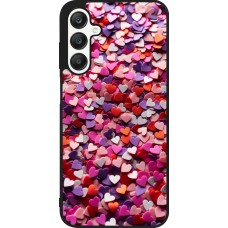 Samsung Galaxy A25 Case Hülle - Silikon schwarz Valentin 2025 Konfetti